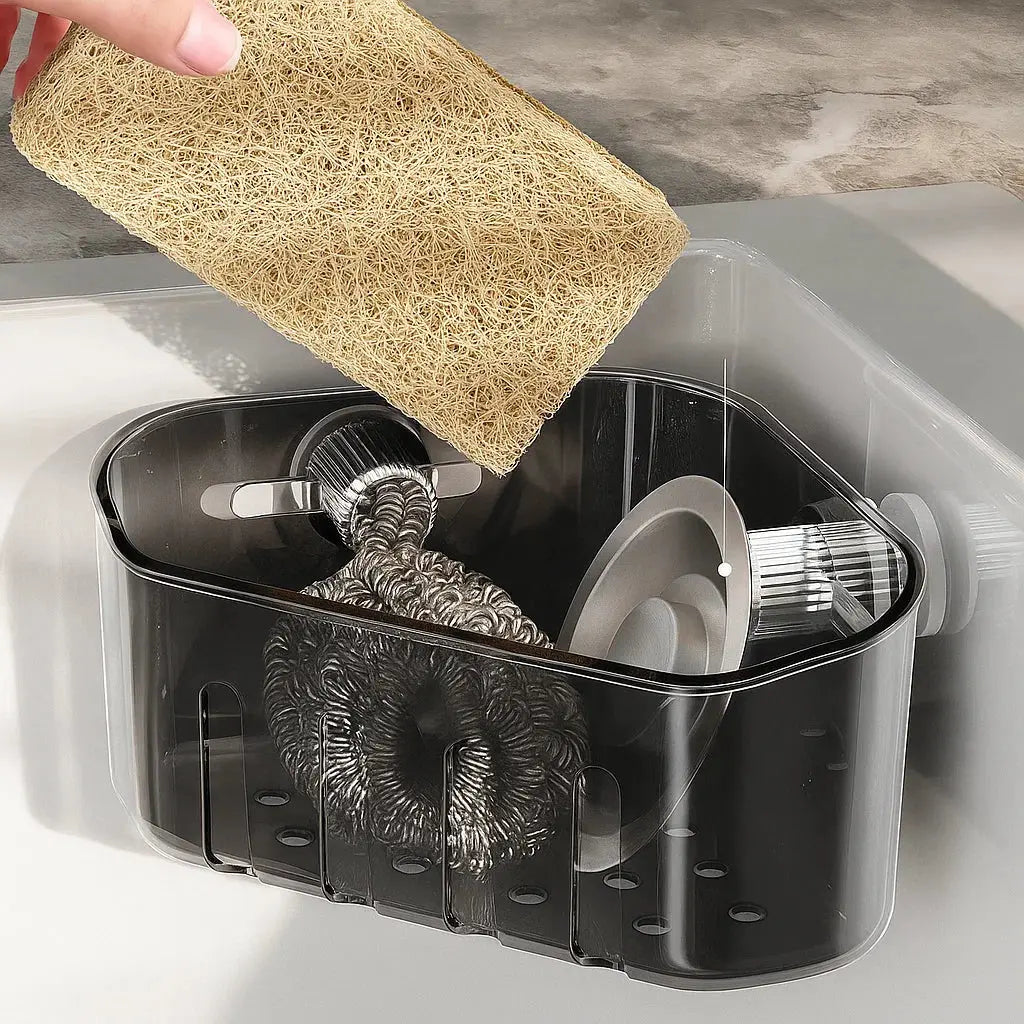 Rynx | Corner shelf with suction cup – Drill-free & space-saving