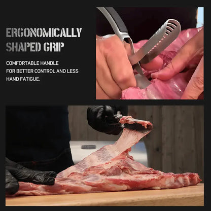 Rynx | Stainless Steel BBQ Rib Preparation Tool with Ergonomic Handle