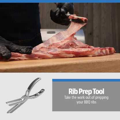 Rynx | Stainless Steel BBQ Rib Preparation Tool with Ergonomic Handle