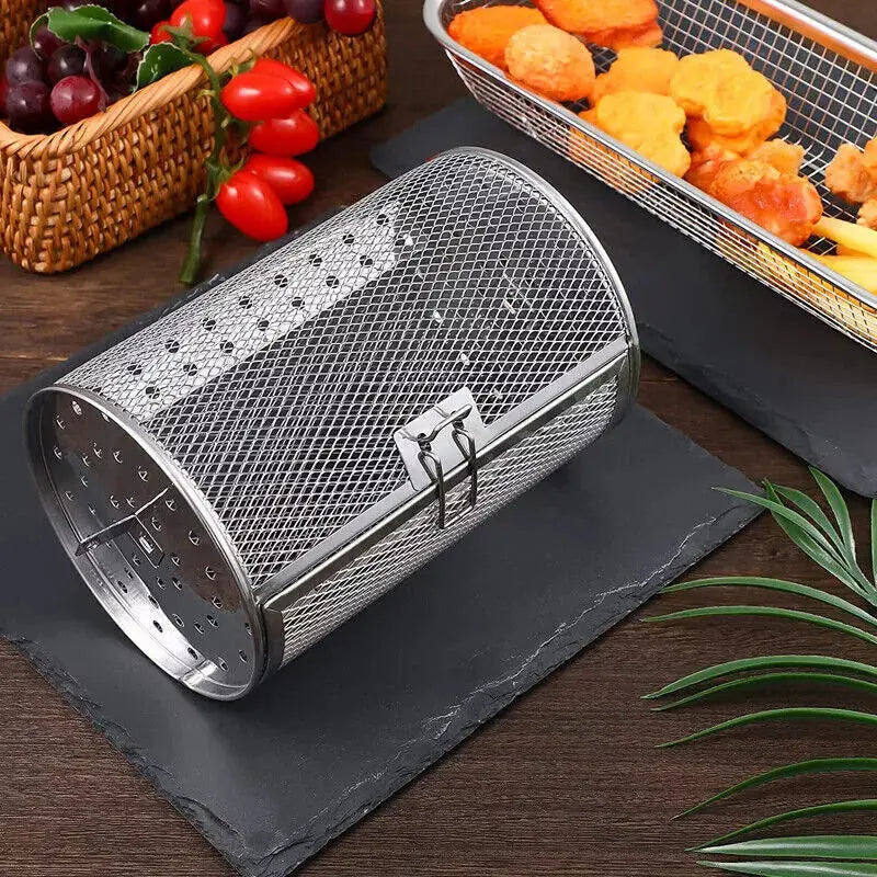 Rynx | Stainless Steel Redating Basket for the Grill – Even & Effortless Cooking