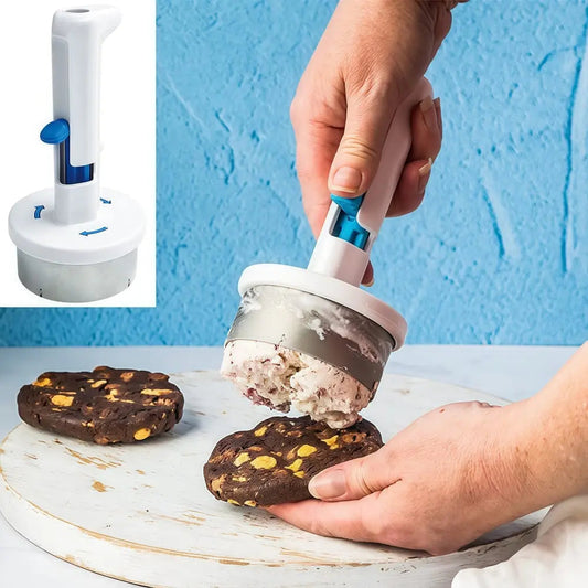 Rynx | Stainless Steel Ice Cream Scoop – With One-Hand Release & Ergonomic Handle