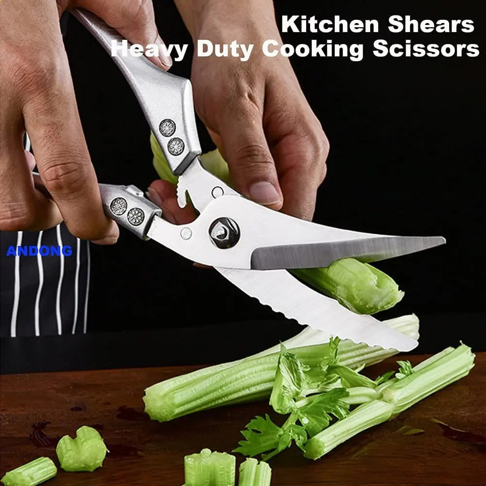 Rynx | Stainless Steel Poultry Shears Extra Strong – Cuts Bones, Meat & Fish