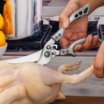Rynx | Stainless Steel Poultry Shears Extra Strong – Cuts Bones, Meat & Fish