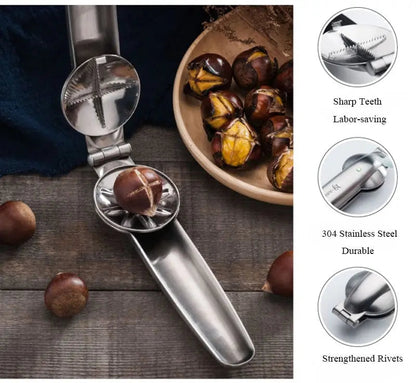 Rynx | Stainless Steel Chestnut Peeler for Easy Shelling