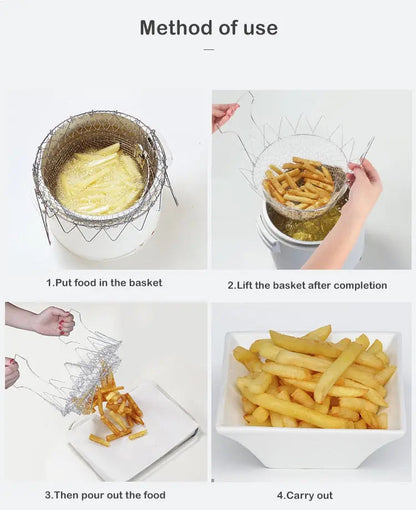Rynx | Stainless Steel Cooking Basket with Handles – Easy Draining & Serving