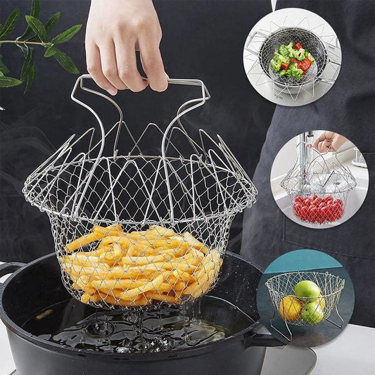 Rynx | Stainless Steel Cooking Basket with Handles – Easy Draining & Serving