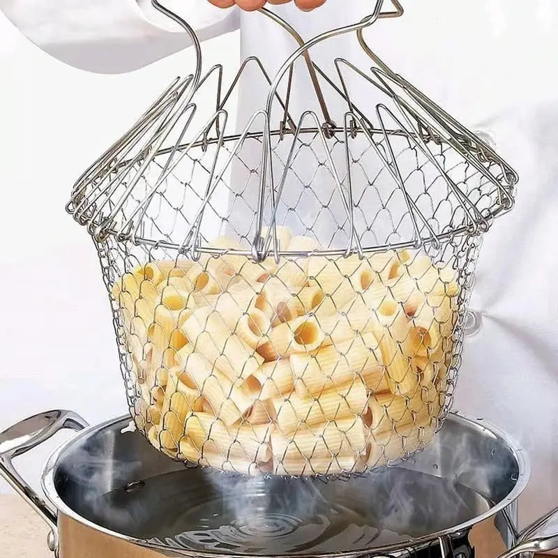 Rynx | Stainless Steel Cooking Basket with Handles – Easy Draining & Serving