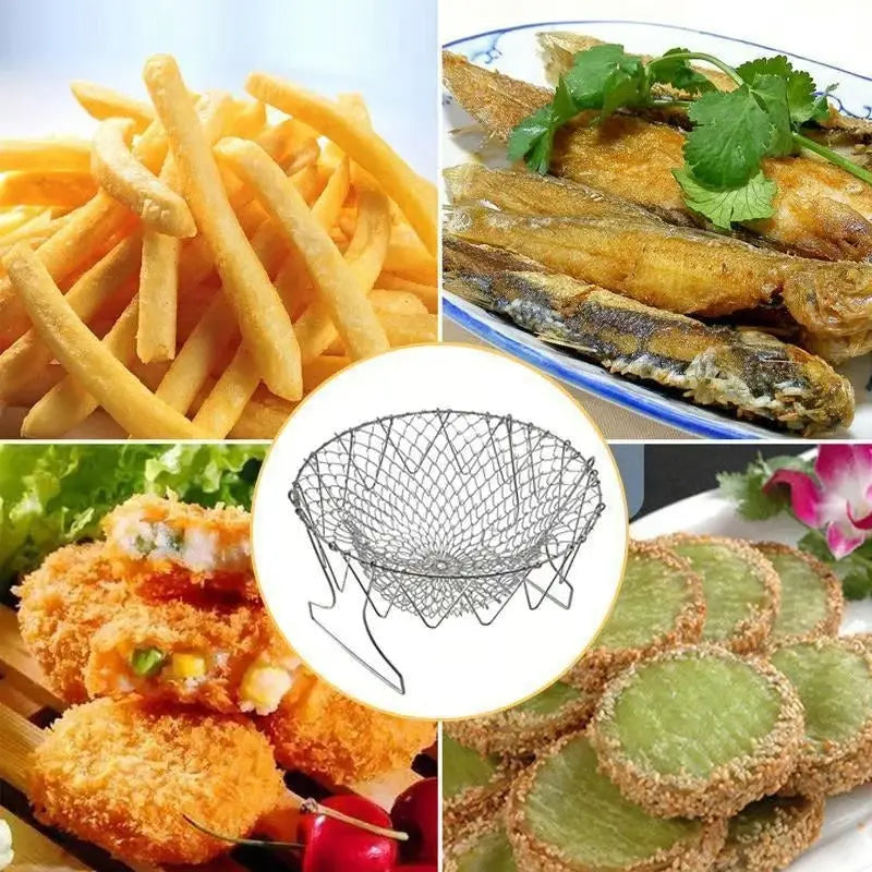 Rynx | Stainless Steel Cooking Basket with Handles – Easy Draining & Serving