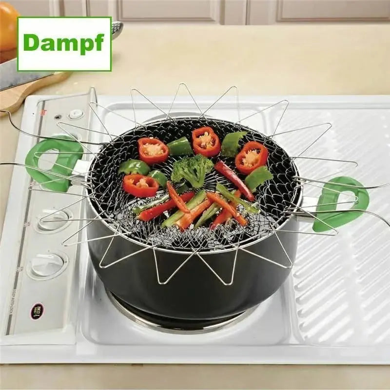 Rynx | Stainless Steel Cooking Basket with Handles – Easy Draining & Serving
