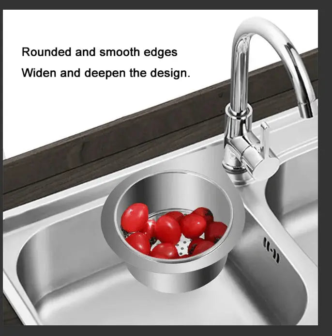 Rynx | Stainless Steel Swan Strainer Basket for Kitchen Sink Corners
