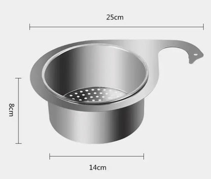 Rynx | Stainless Steel Swan Strainer Basket for Kitchen Sink Corners