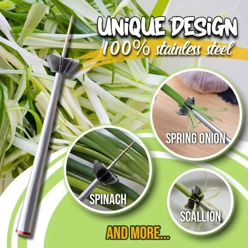 Rynx | Stainless Steel Onion Slicer – for even strips and decorative presentation