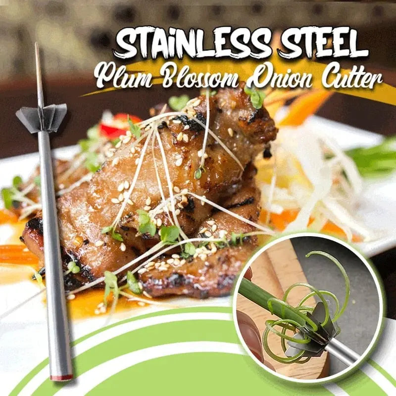 Rynx | Stainless Steel Onion Slicer – for even strips and decorative presentation