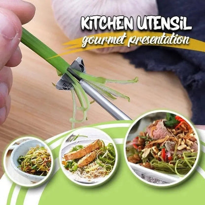 Rynx | Stainless Steel Onion Slicer – for even strips and decorative presentation