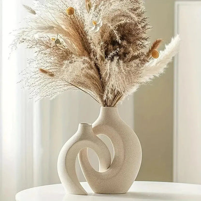 Rynx | Unique Round Hollow 2-in-1 Nordic Ceramic Vase
