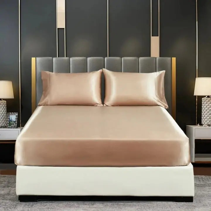 Rynx | Ice Silk Bed Sheet – Cool & breathable bedding set
