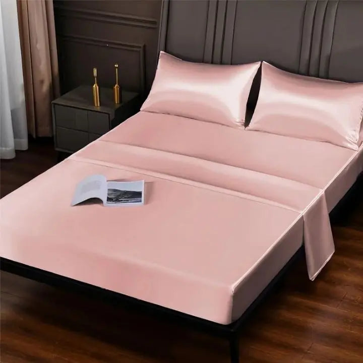 Rynx | Ice Silk Bed Sheet – Cool & breathable bedding set