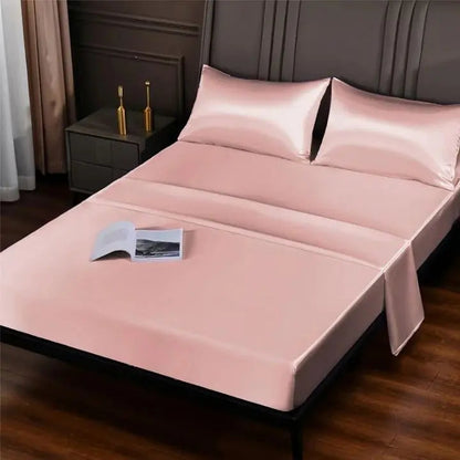 Rynx | Ice Silk Bed Sheet – Cool & breathable bedding set