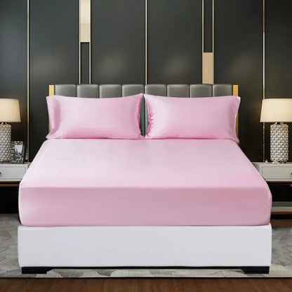 Rynx | Ice Silk Bed Sheet – Cool & breathable bedding set