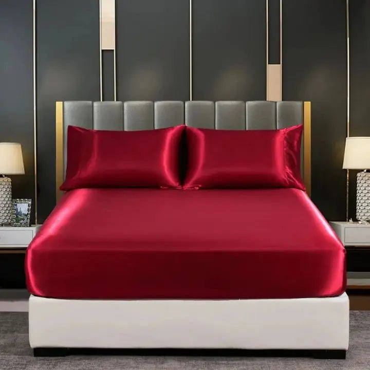 Rynx | Ice Silk Bed Sheet – Cool & breathable bedding set
