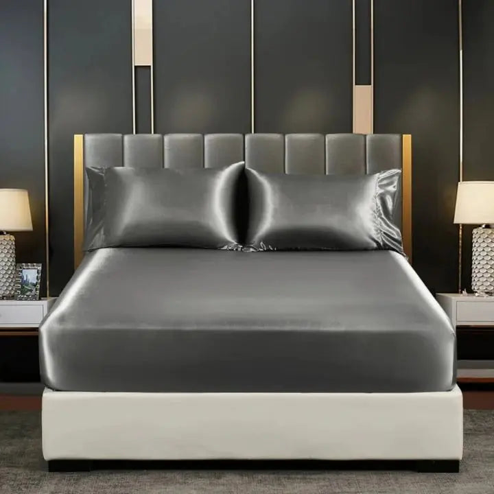 Rynx | Ice Silk Bed Sheet – Cool & breathable bedding set