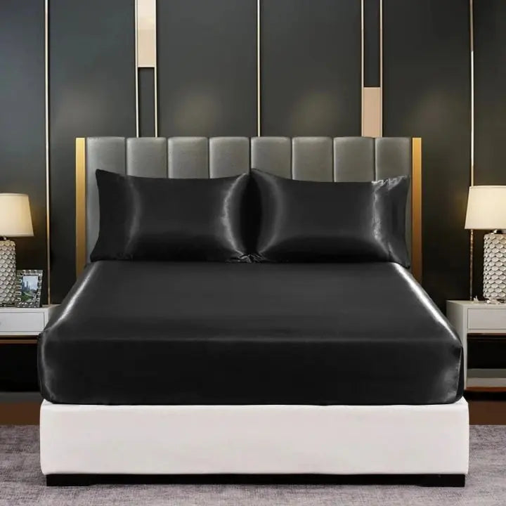 Rynx | Ice Silk Bed Sheet – Cool & breathable bedding set