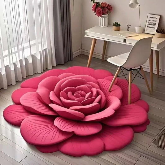 Rynx | Elegant Floral Floor Mat – Choose between soft plush or quick-drying diatomite surface