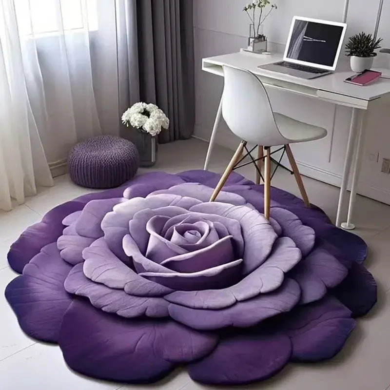 Rynx | Elegant Floral Floor Mat – Choose between soft plush or quick-drying diatomite surface