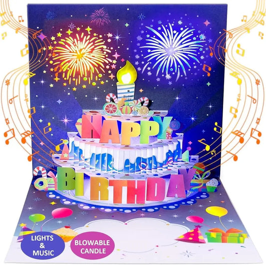 Rynx | Elegant Birthday Card with Music and Light Effect