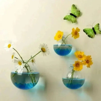 Rynx | Elegant Glass Wall Vase – Minimalist Plant Holder