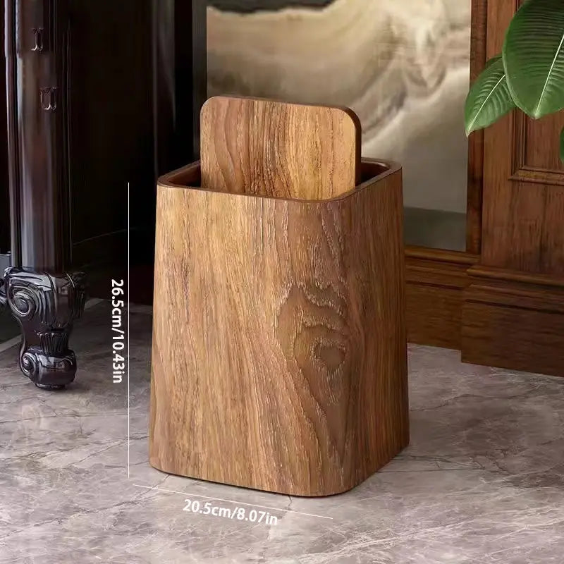Rynx | Elegant trash can in marble design with swing lid