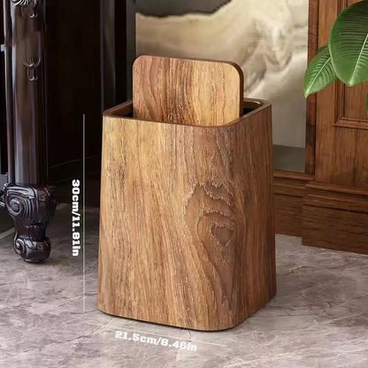Rynx | Elegant trash can in marble design with swing lid