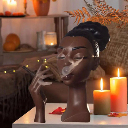 Rynx | Elegant Incense Holder in the Form of a Black Woman's Head