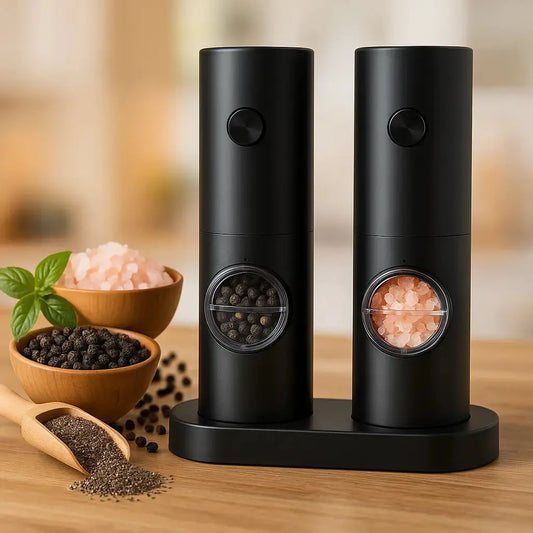 Rynx | Electric Salt & Pepper Mill – With LED & Adjustable Grind Size