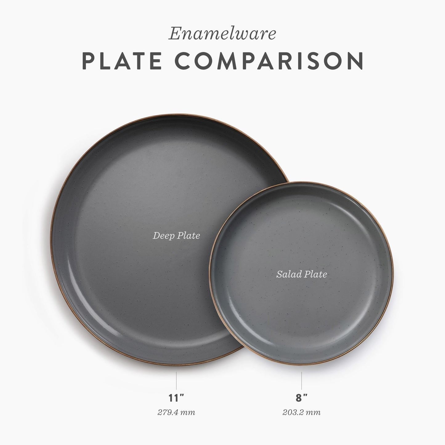 Rynx | Enamelled Tableware Collection - Slate Grey