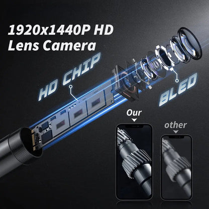 Rynx | Endoscope Camera Waterproof — HD Inspection Camera with 5m Cable