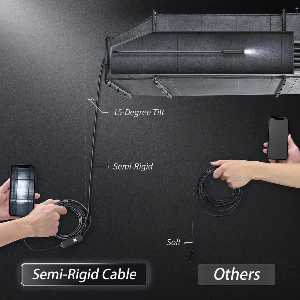 Rynx | Endoscope Camera Waterproof — HD Inspection Camera with 5m Cable
