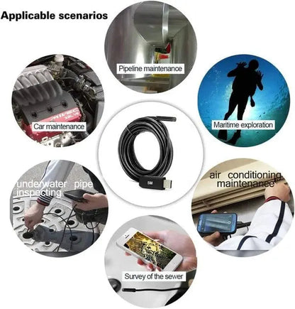 Rynx | Endoscope Camera Waterproof — HD Inspection Camera with 5m Cable