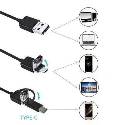 Rynx | Endoscope Camera Waterproof — HD Inspection Camera with 5m Cable