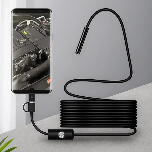 Rynx | Endoscope Camera Waterproof — HD Inspection Camera with 5m Cable