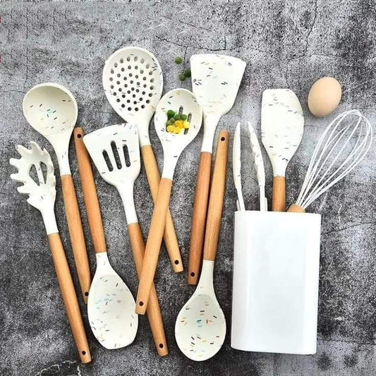 Rynx | white marble silicone spoon