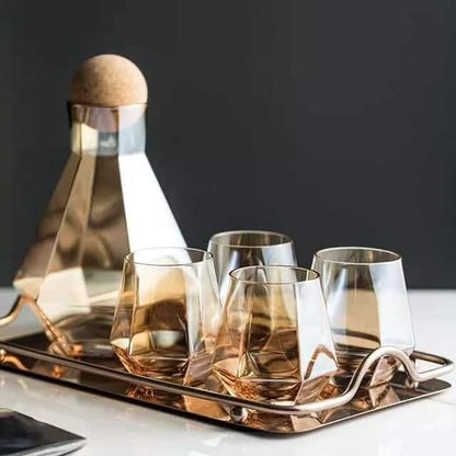 Rynx | Diamond Gold Decanter Set