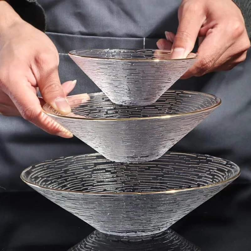 Rynx | 3 Pieces Transparent Glass Plate