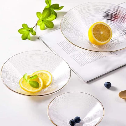 Rynx | 3 Pieces Transparent Glass Plate