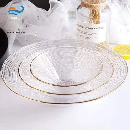 Rynx | 3 Pieces Transparent Glass Plate