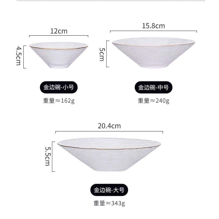 Rynx | 3 Pieces Transparent Glass Plate