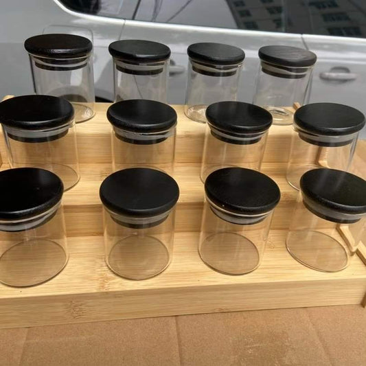 Rynx | 12 Piece Glass Spice Jars
