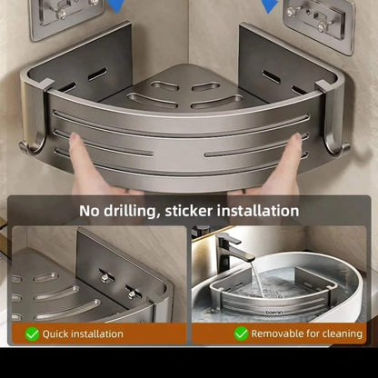 Rynx | Aluminum Corner Bathroom Shelf Set