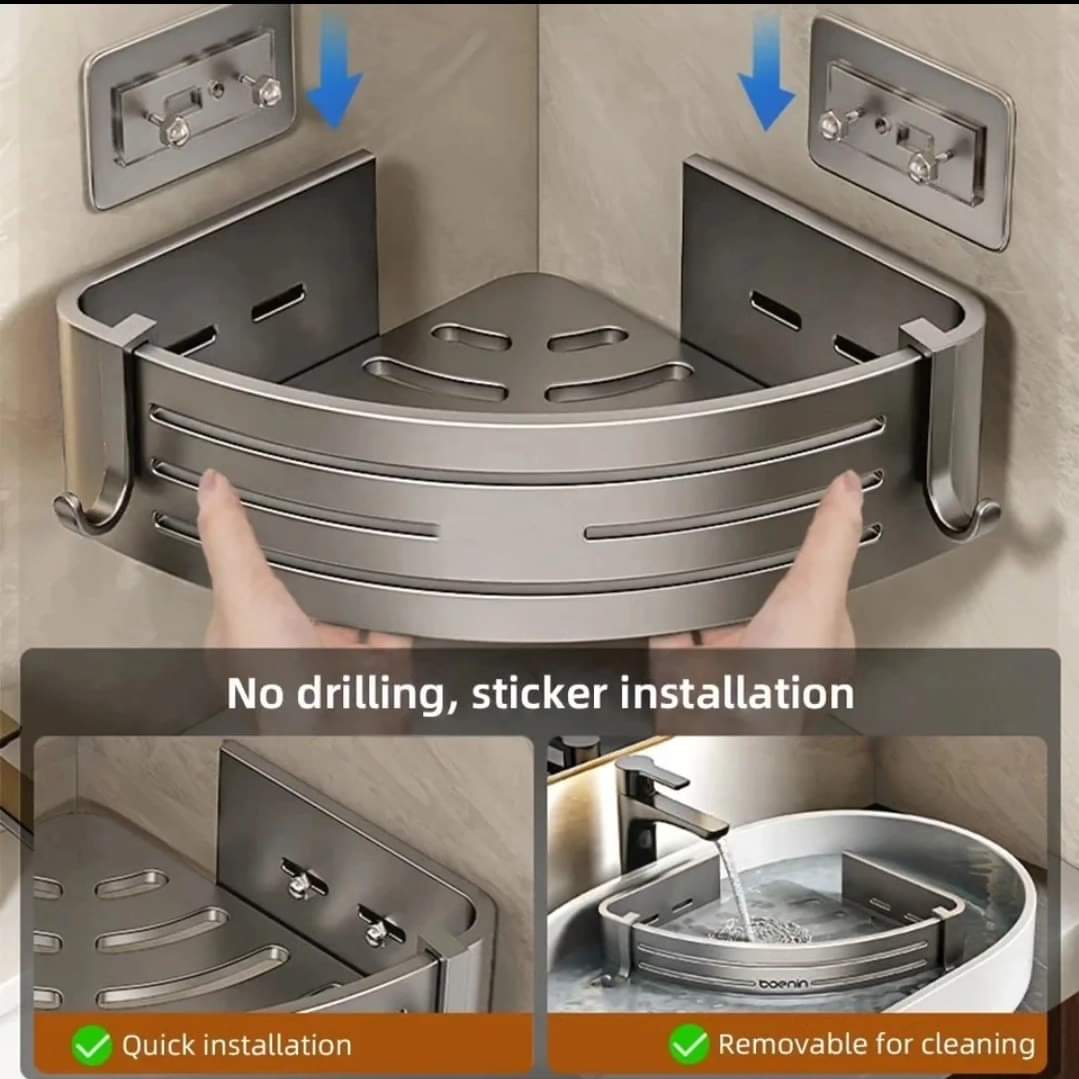 Rynx | Aluminum Corner Bathroom Shelf Set