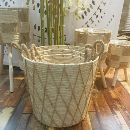 Rynx | 3 Stackable handmade baskets